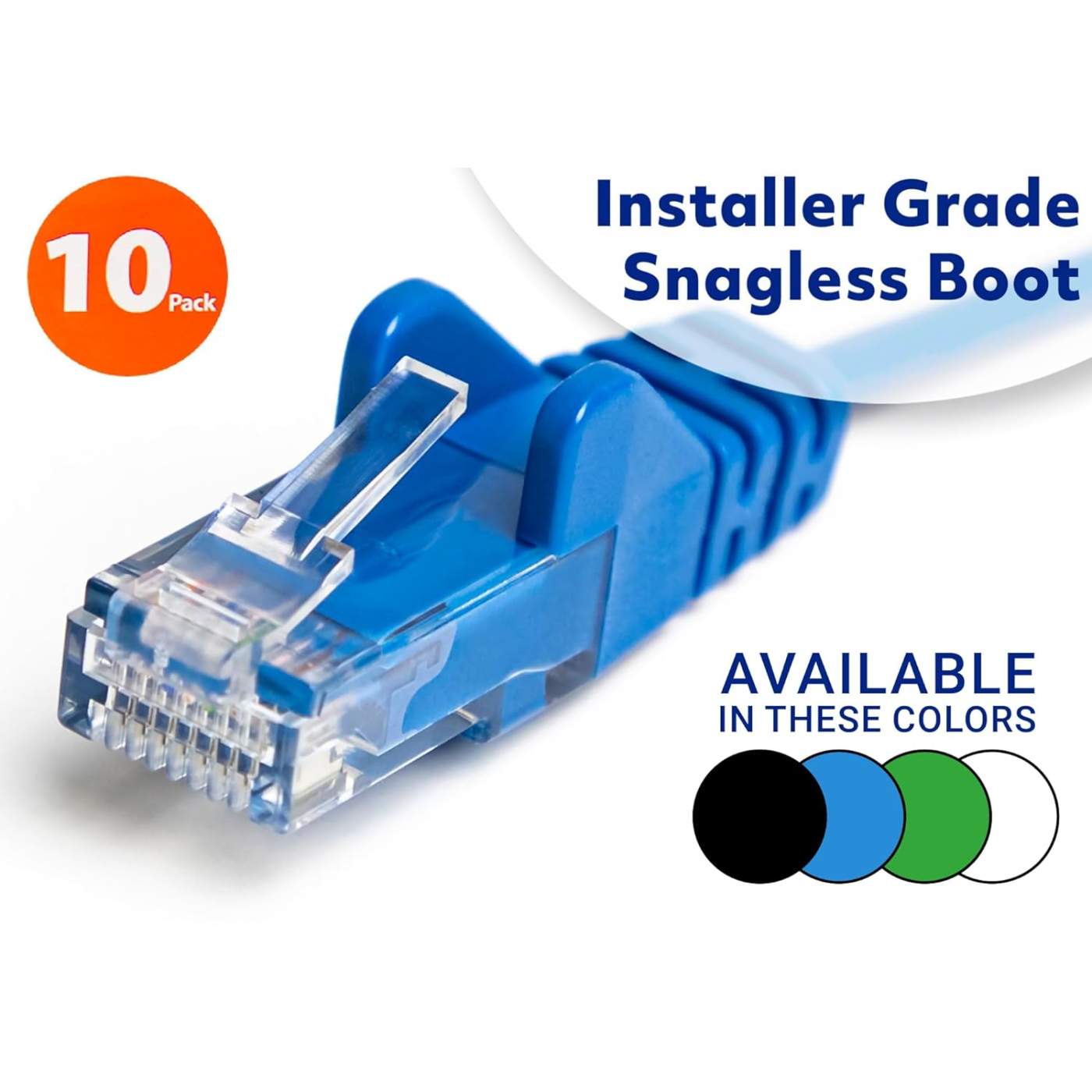 Paquete de 10 cables patch slim Cat6, 4.2 m, U/UTP, Azul - Intellinet México