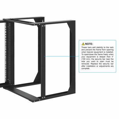 Rack abierto de 19" para montaje en pared, 2 postes, 12U Image 8
