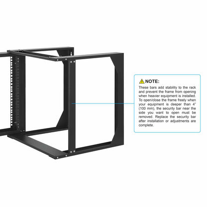 Rack abierto de 19" para montaje en pared, 2 postes, 9U Image 8