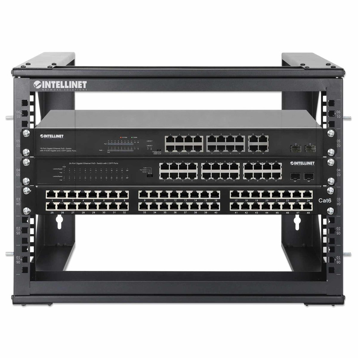 Rack abierto de 19" para montaje en pared, 2 postes, 6U Image 7