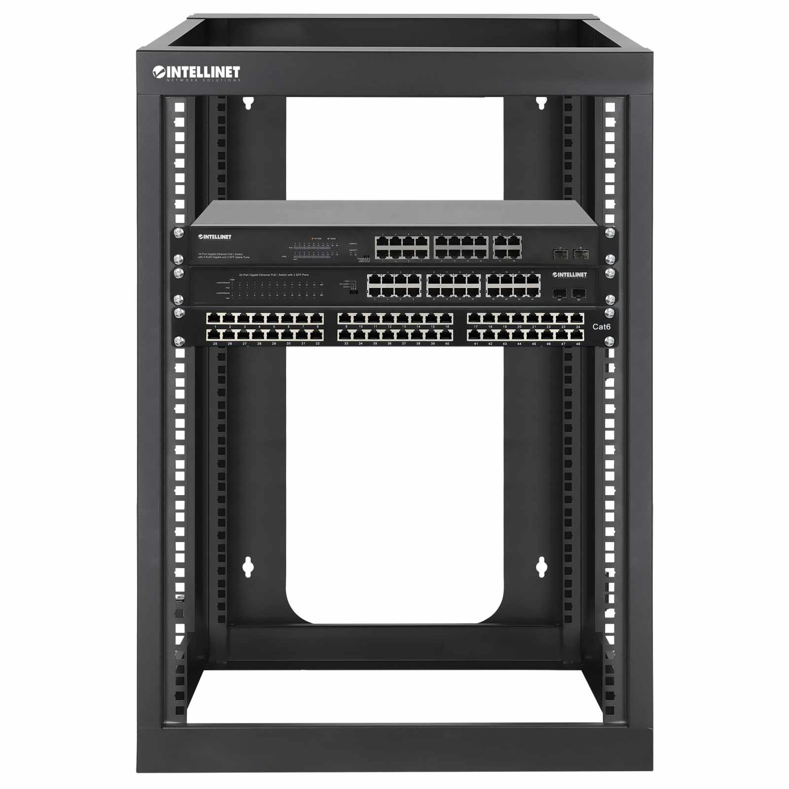 Rack abierto de 19" para montaje en pared, 4 postes, 15U Image 8
