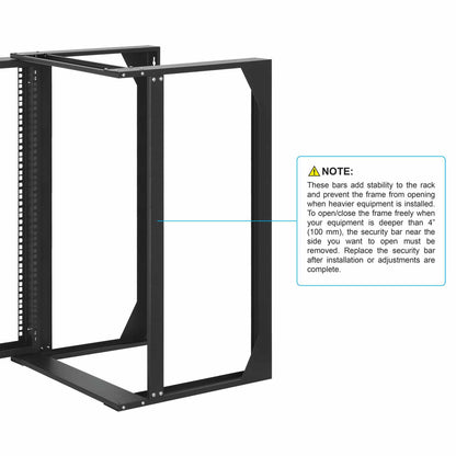 Rack abierto de 19" para montaje en pared, 2 postes, 15U Image 8