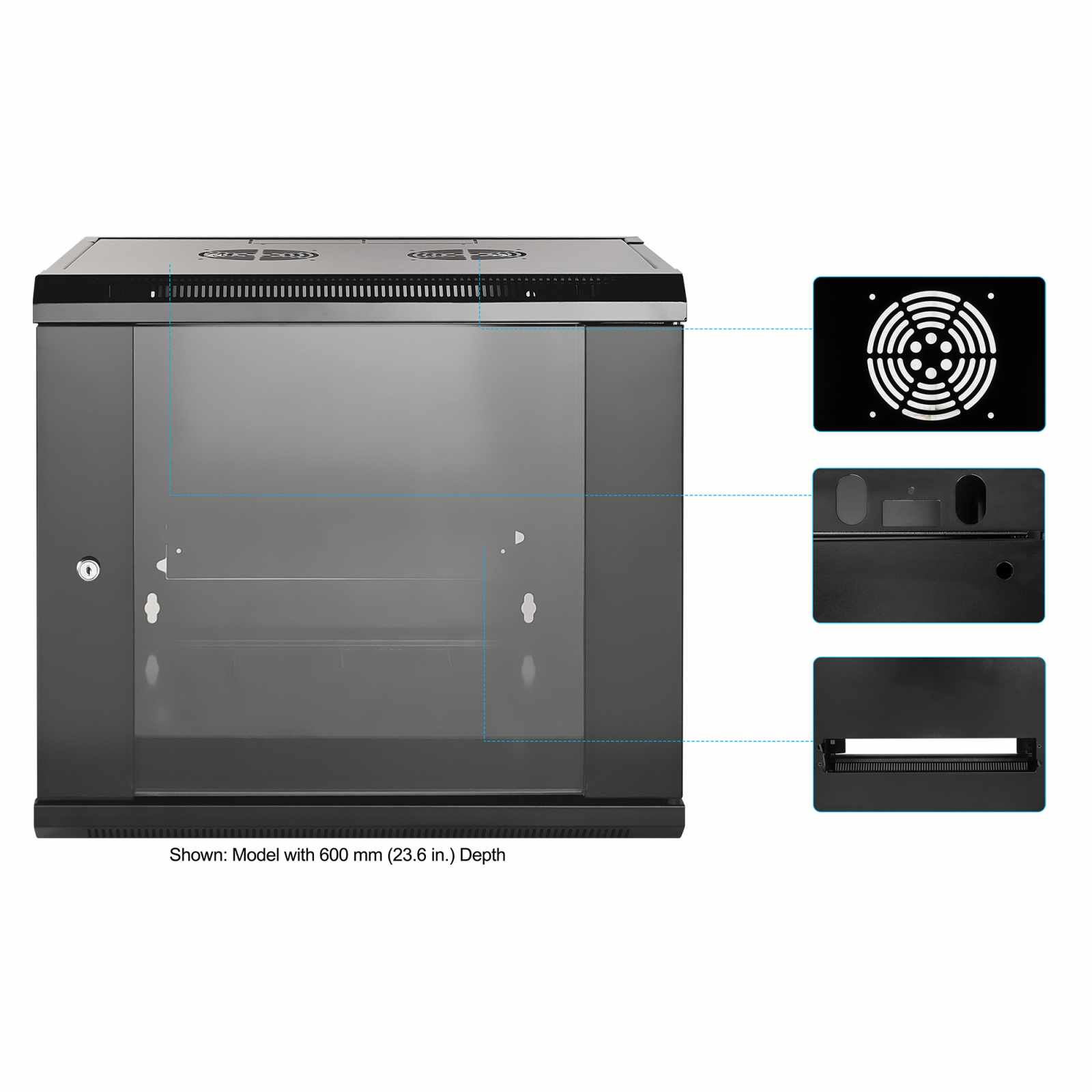 Gabinete mural de 19", 9U, FlatPack Image 6
