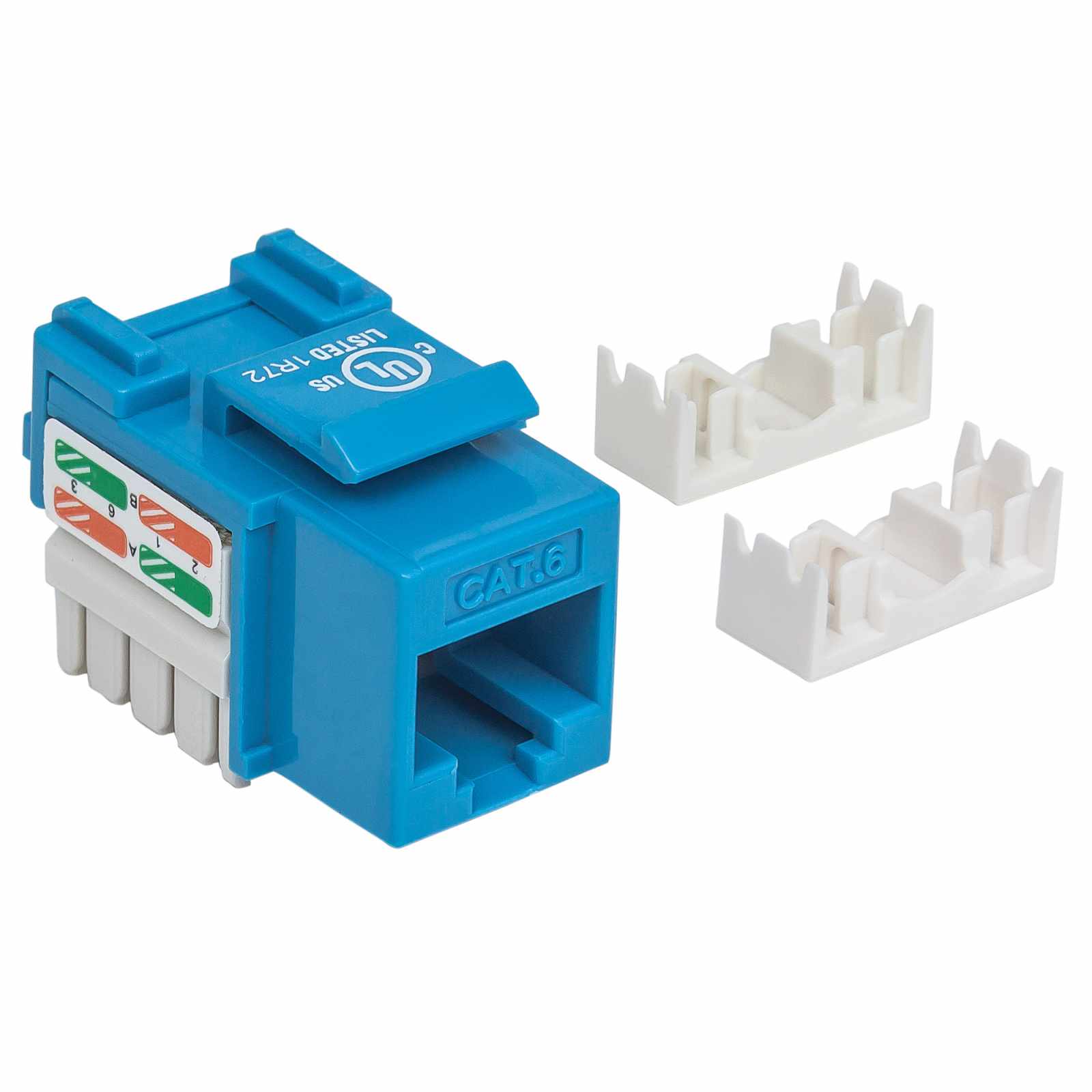 Jack Keystone perforado Cat6, azul Image 3