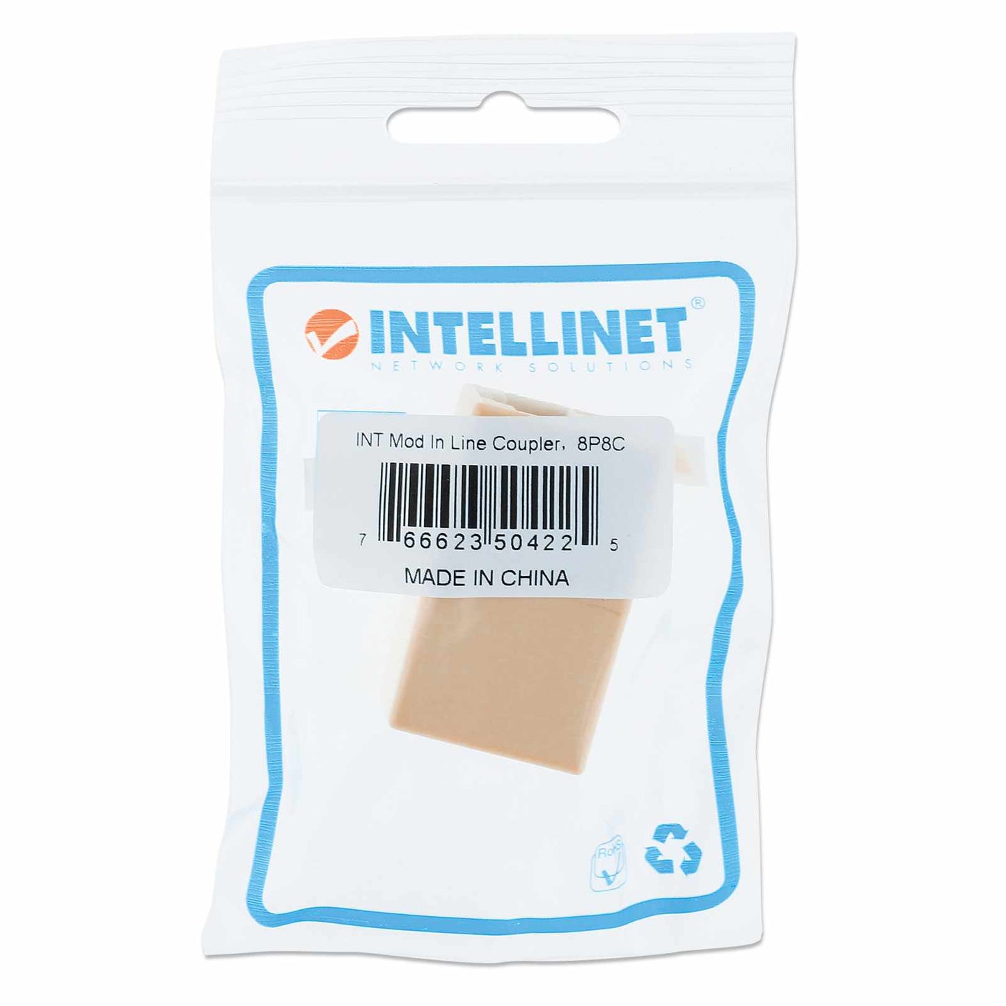 Cople RJ45 modular Cat5e hembra a hembra UTP Packaging Image 2