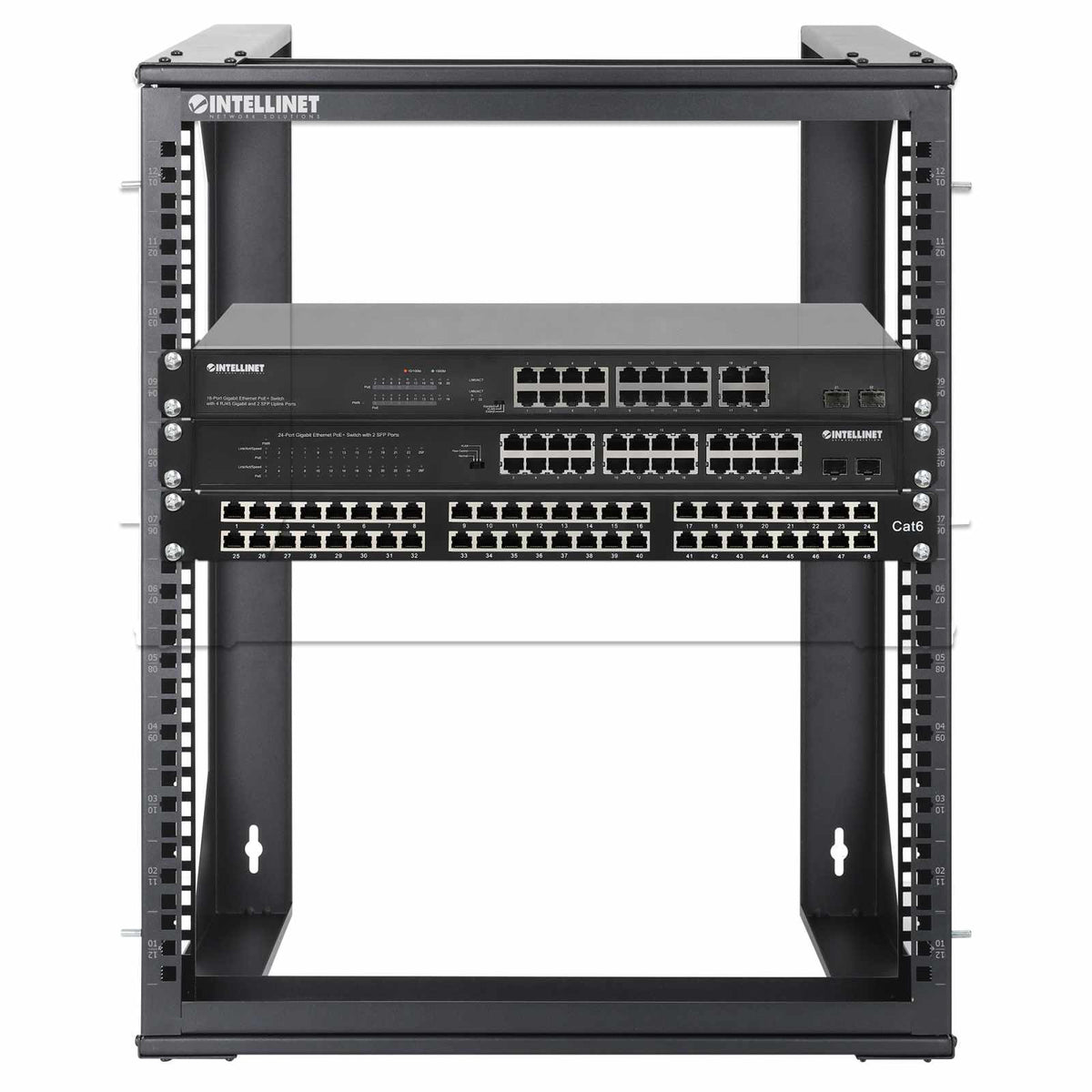 Rack abierto de 19" para montaje en pared, 2 postes, 12U Image 7