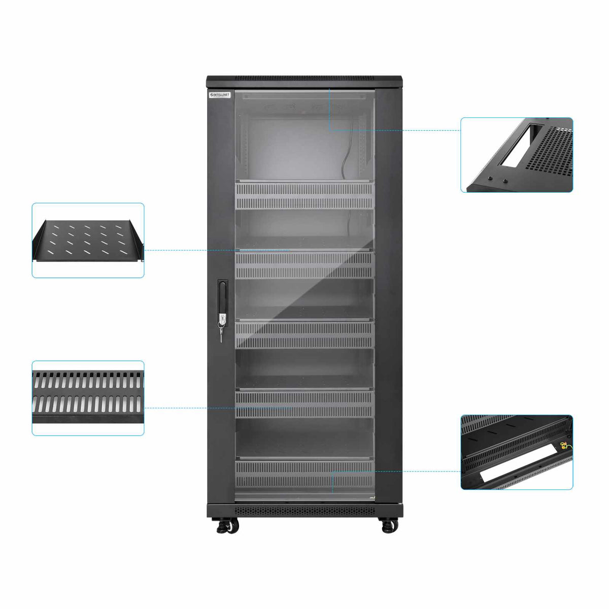 Gabinete 19" Pro Line con extractores de aire, 27U Image 8