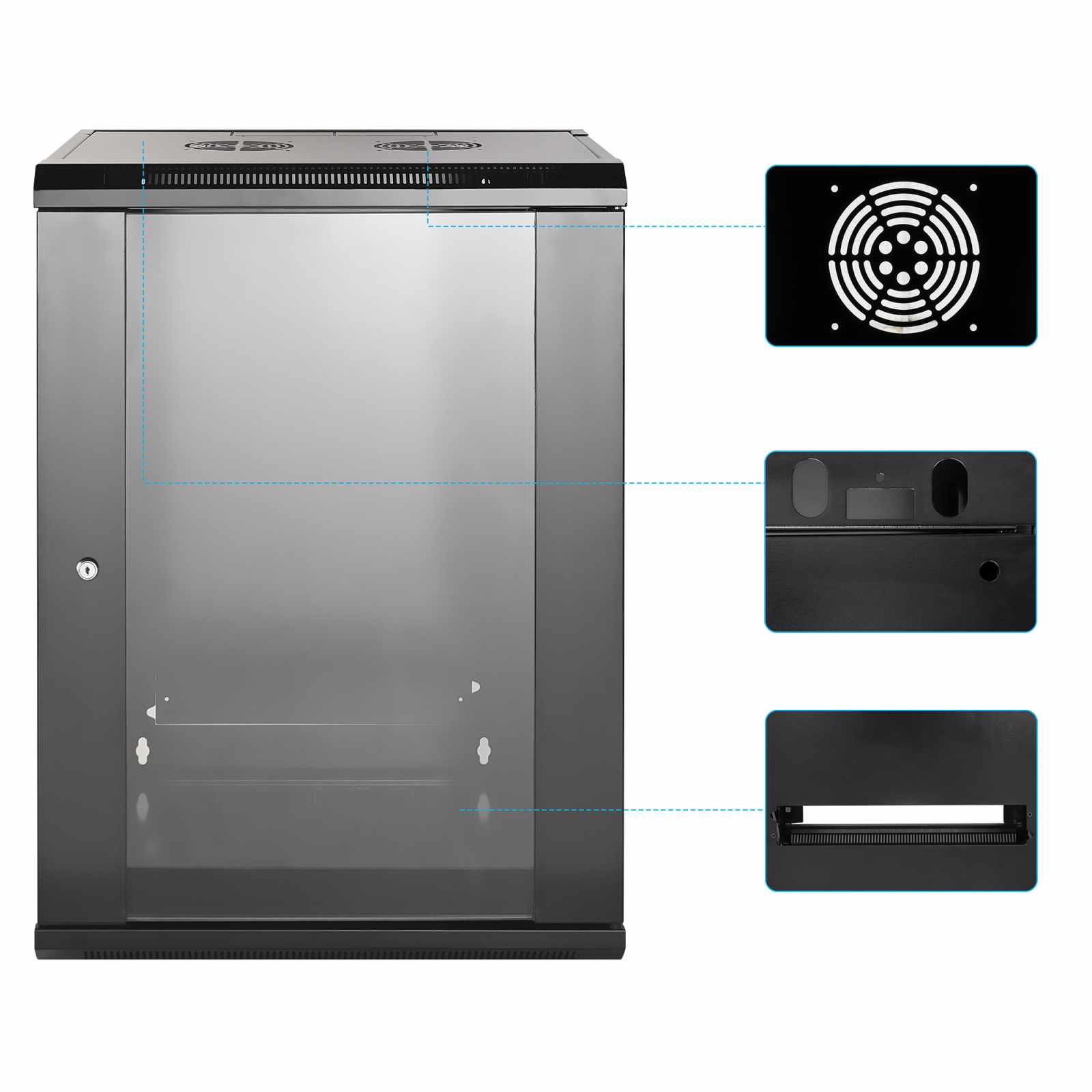 Gabinete mural de 19", 15U, FlatPack Image 6