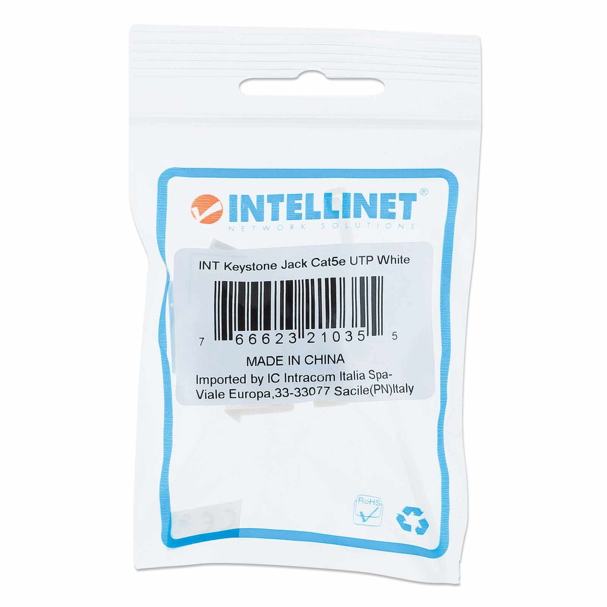 JACK RJ45 CAT5E KEYSTONE DE IMPACTO BLANCO Packaging Image 2