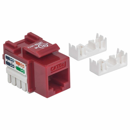 JACK RJ45 CAT5E KEYSTONE DE IMPACTO ROJO Image 3