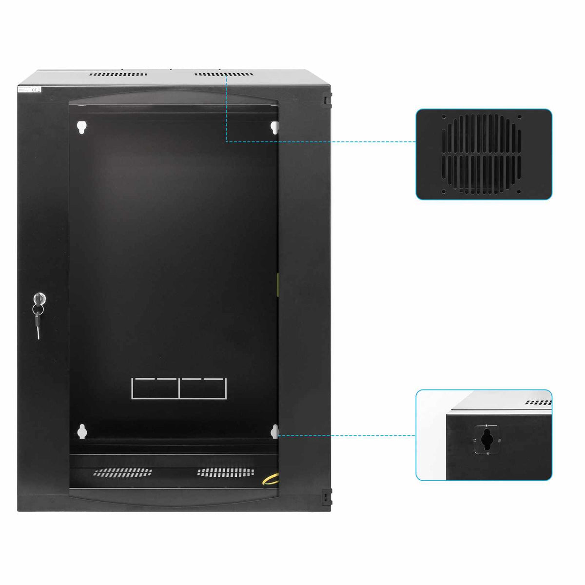 Gabinete mural abatible 19", 15U, FlatPack Image 8