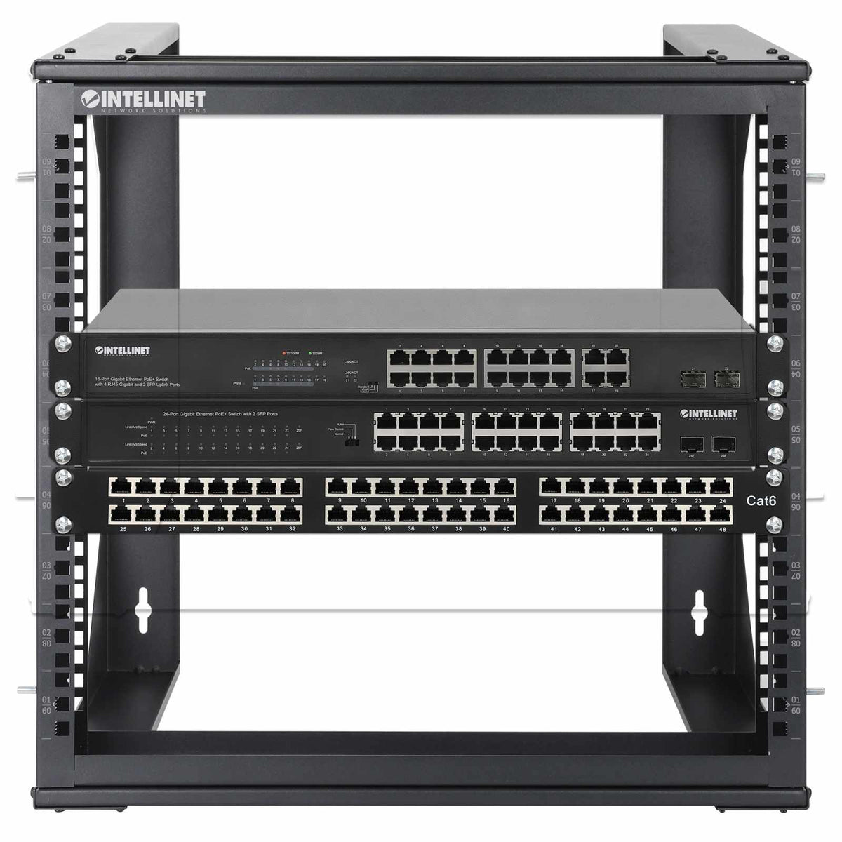 Rack abierto de 19" para montaje en pared, 2 postes, 9U Image 7