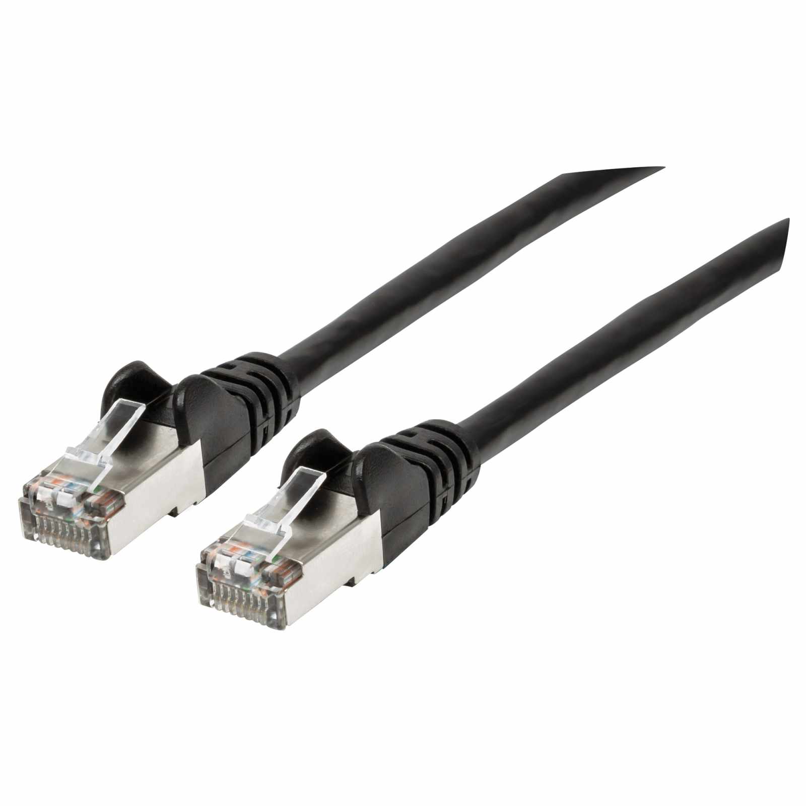 Cable de Red Cat6a S/FTP, 30 cm, Negro Image 1