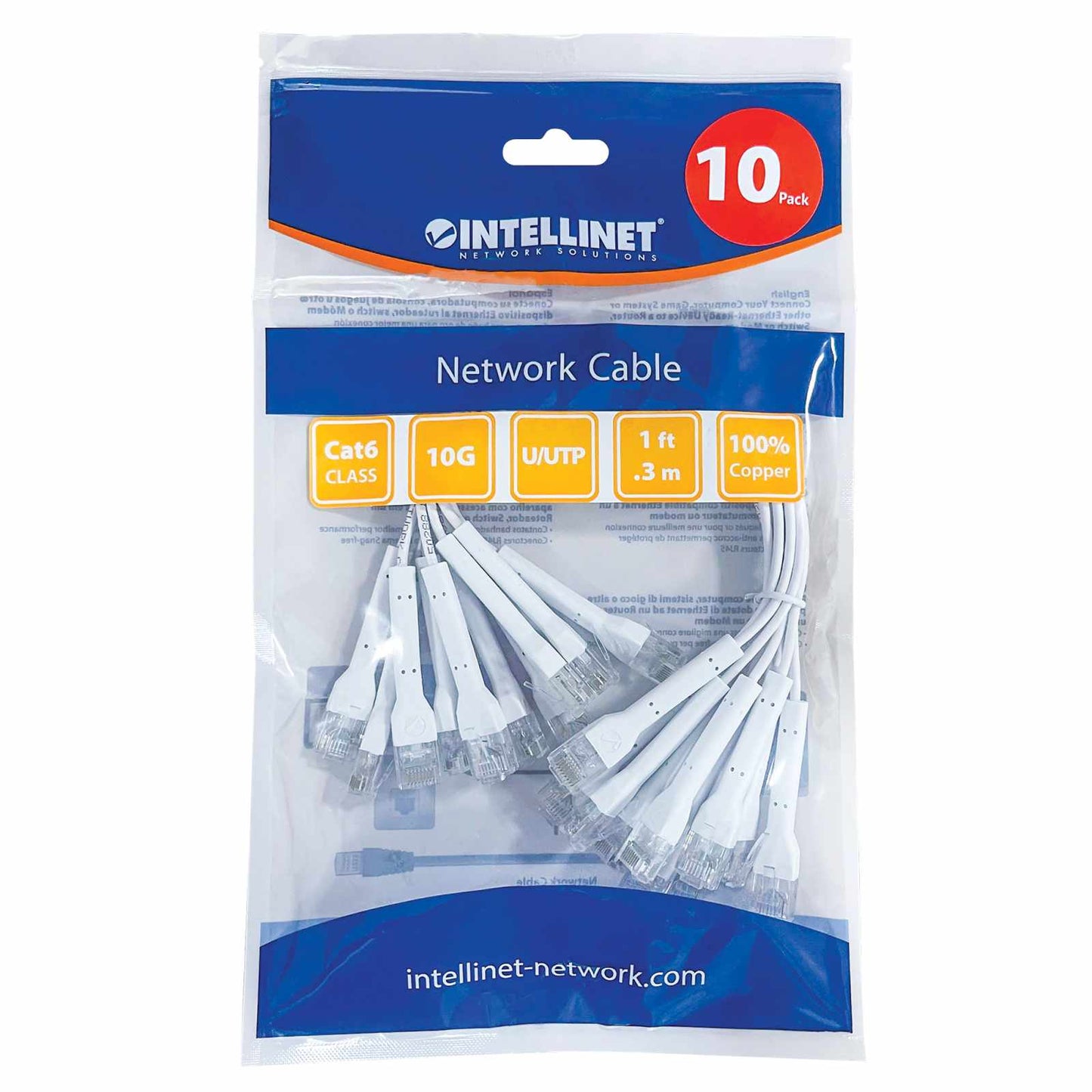 Paquete de 10 cables patch Cat6 FlexyBoot Slim, 0.3 m , U/UTP Packaging Image 2