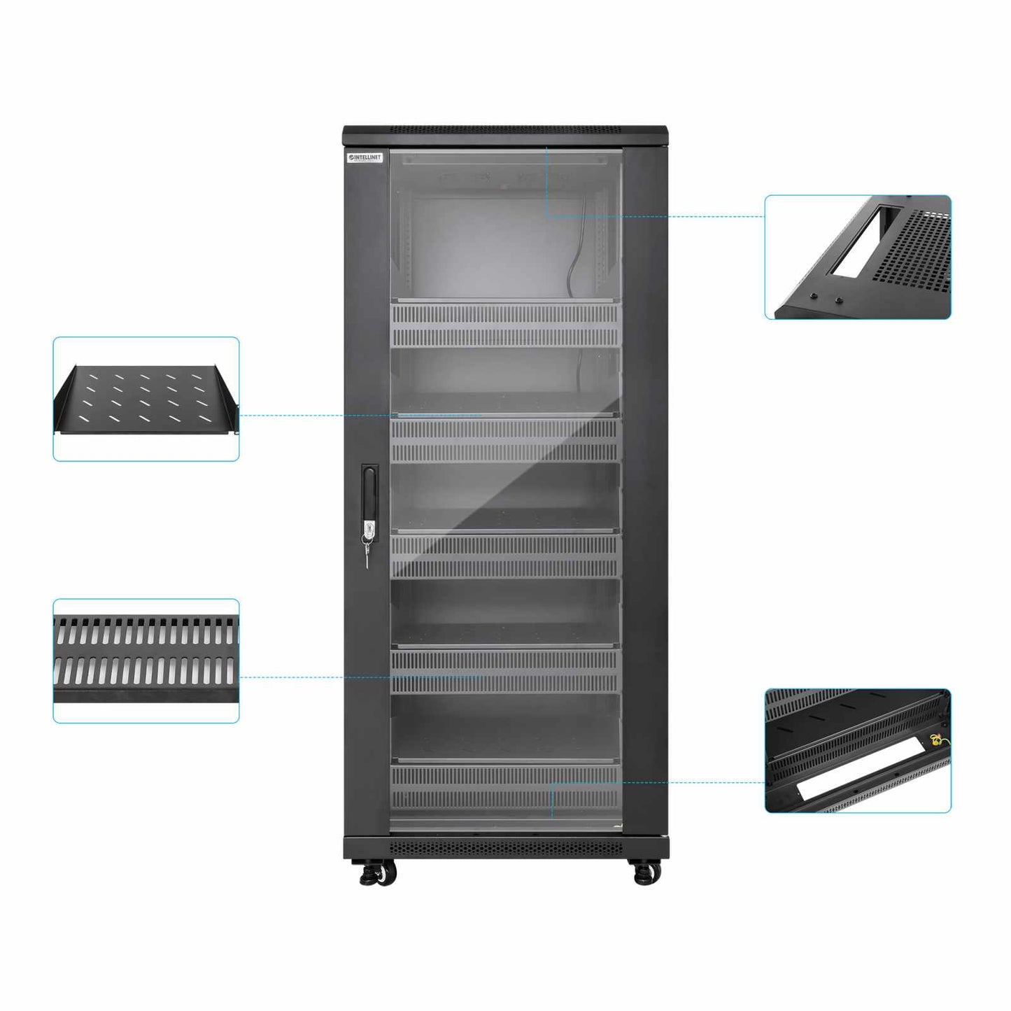 Gabinete 19" Pro Line con extractores de aire, 27U Image 8