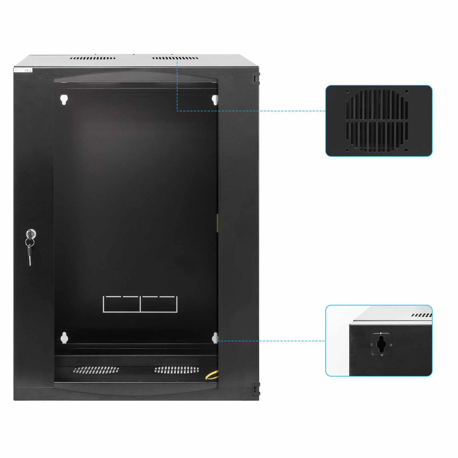 Gabinete mural abatible 19", 15U, FlatPack Image 8