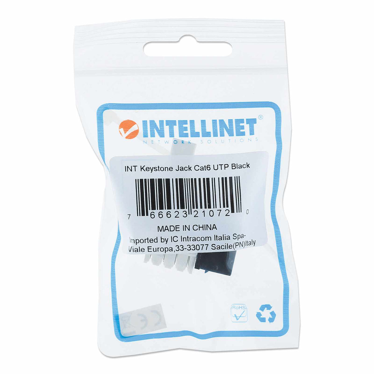 JACK RJ45 CAT6 KEYSTONE DE IMPACTO NEGRO Packaging Image 2
