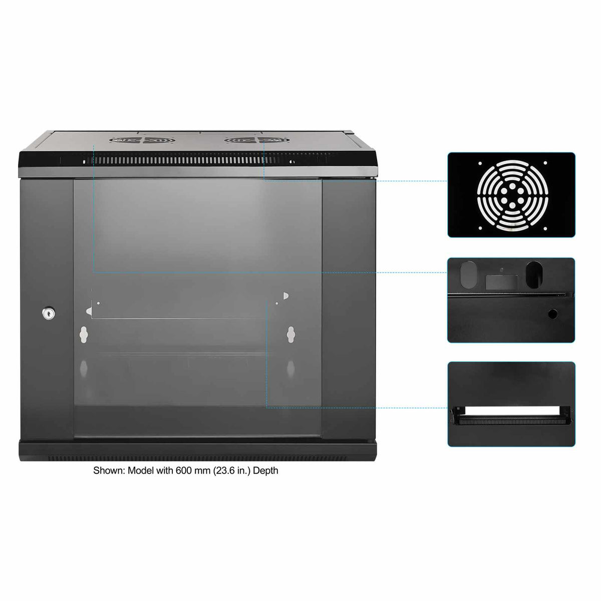 Gabinete mural de 19", 9U, FlatPack Image 6