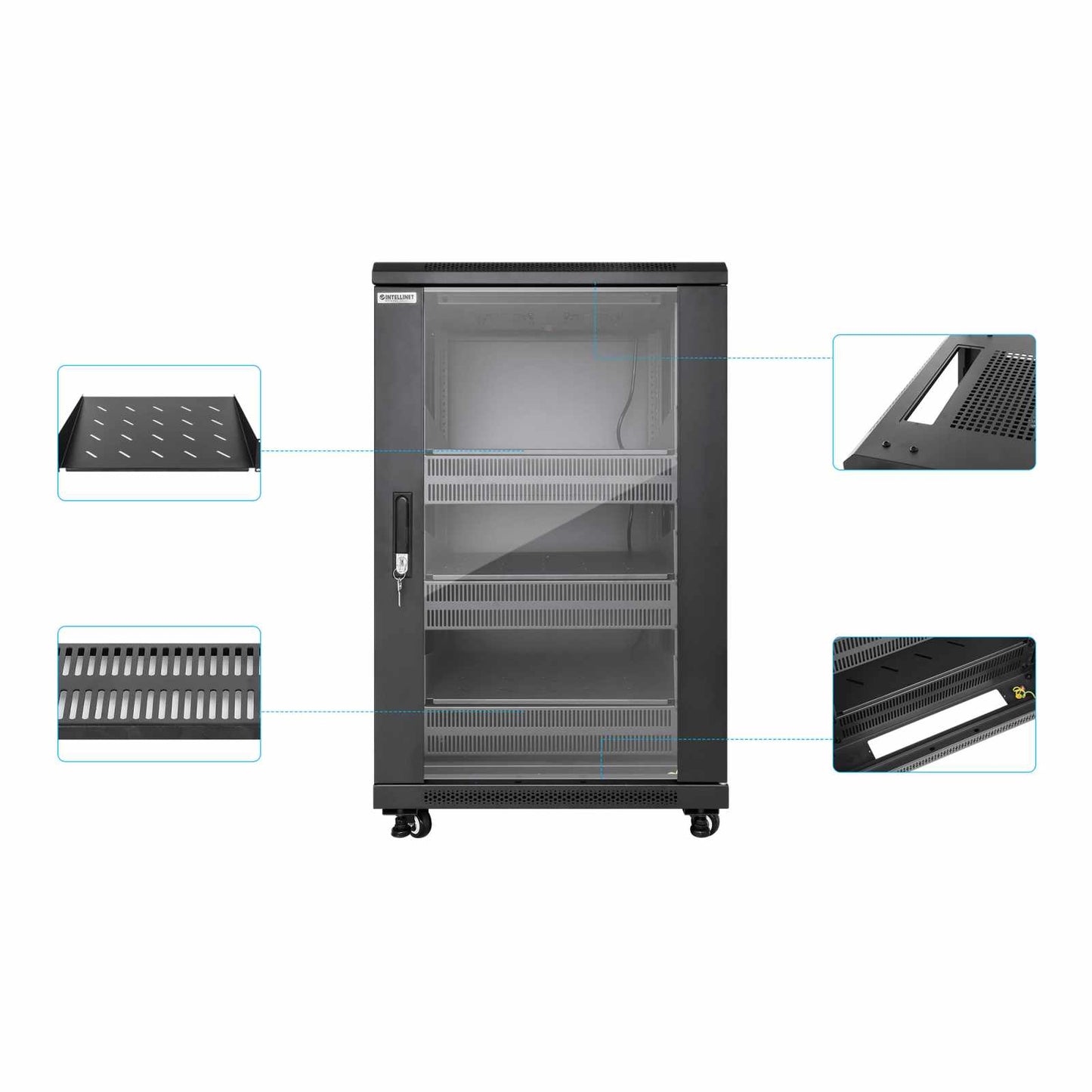 Gabinete 19" Pro Line con extractores de aire, 18U Image 8