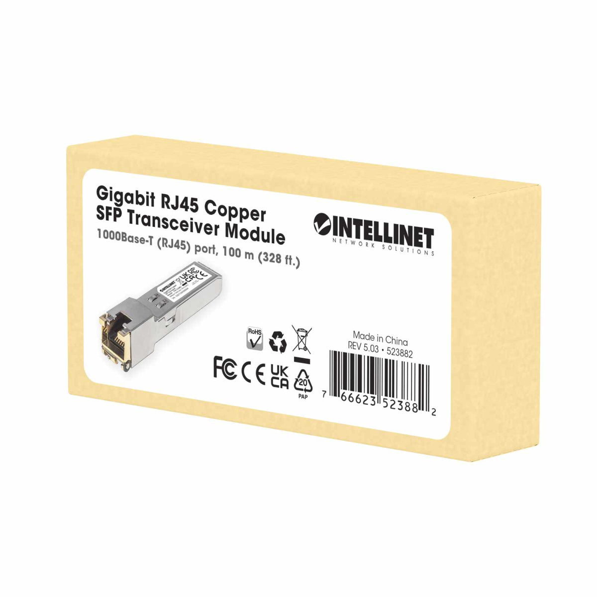 Módulo Transceptor SFP Gigabit RJ45 de Cobre Packaging Image 2