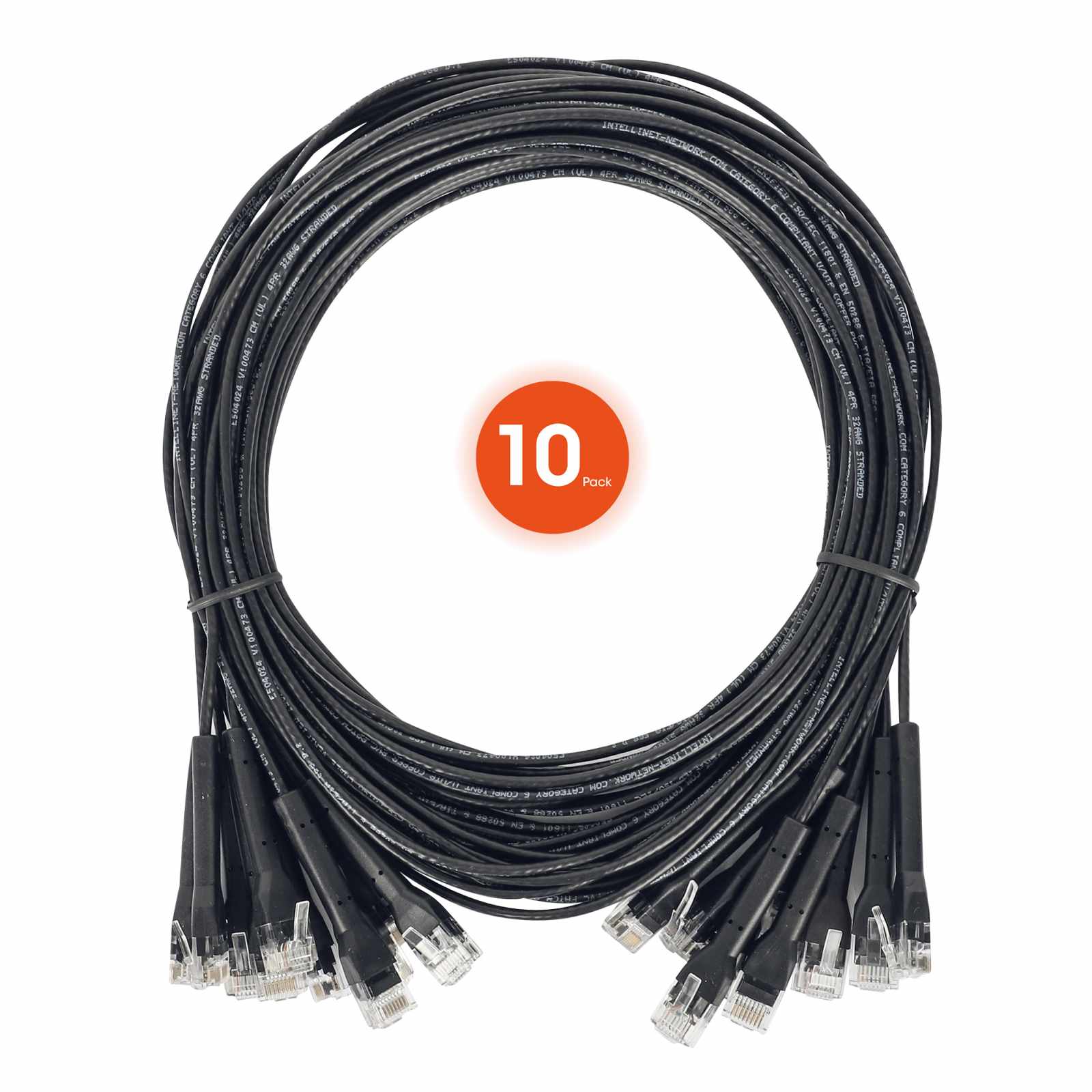 Paquete de 10 cables patch Cat6, FlexyBoot Slim, 0.9 m , U/UTP Image 9