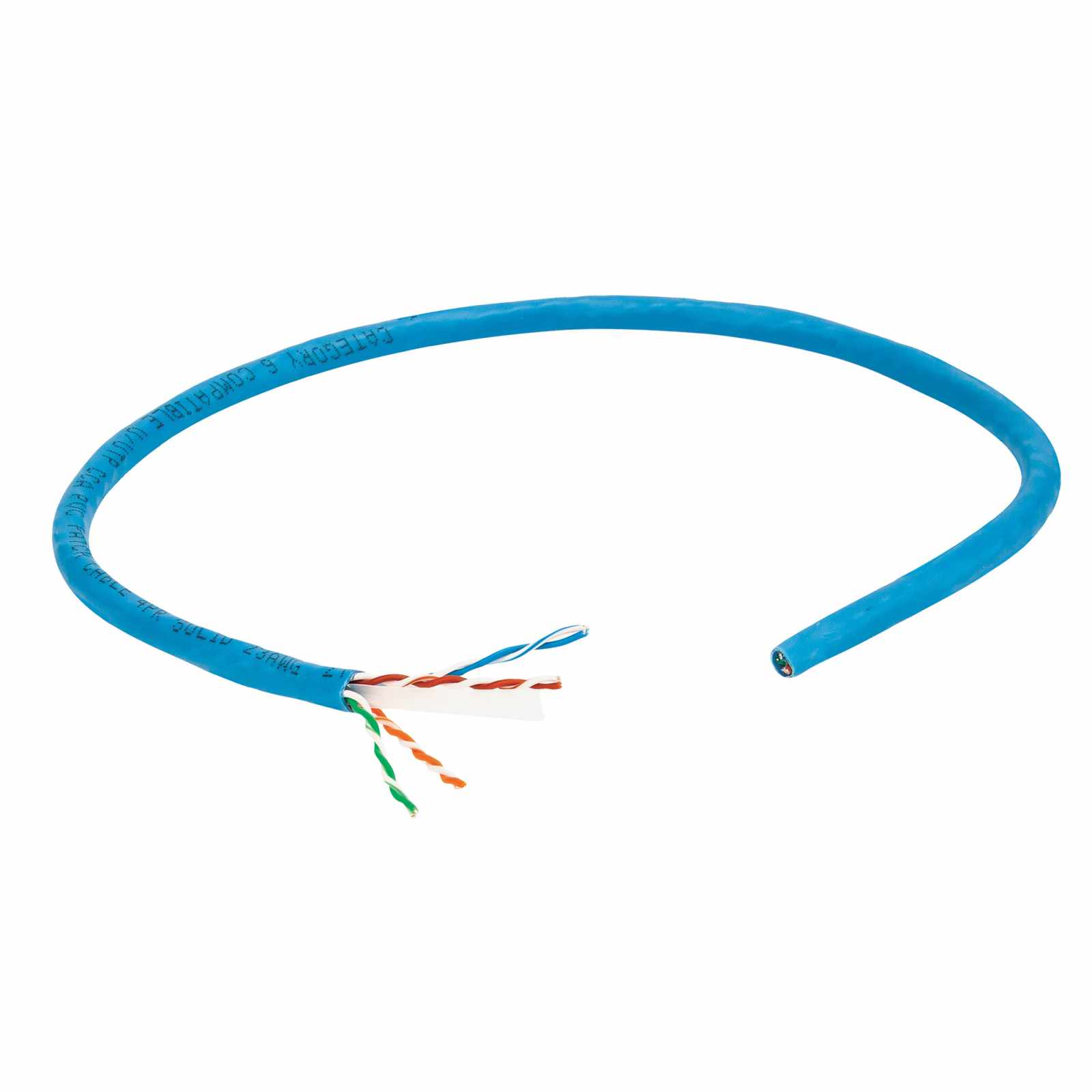 Bobina de Cable UTP Cat6, Sólida, CCA, Azul Image 2