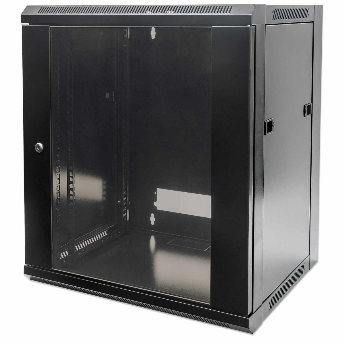 Gabinete de montaje en pared de 19", 12U, 450 mm (17.7 pulg.) Profundidad, Negro Image 1