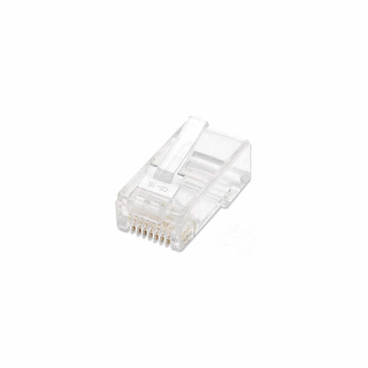 PLUG RJ45 CAT6 MULTIFILAR UTP BOTE 100 PZAS ORO 15-MICRAS Image 1