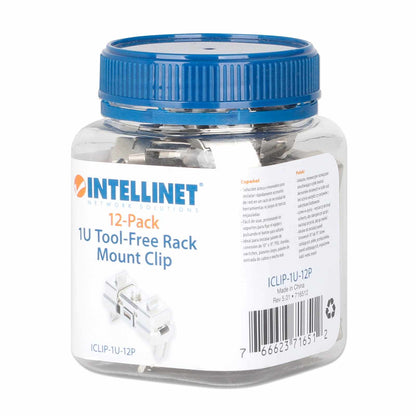 Clip de montaje en rack de 1U sin herramientas, paquete de 12 unidades Packaging Image 2