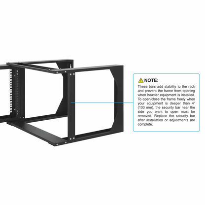 Rack abierto de 19" para montaje en pared, 2 postes, 6U Image 8