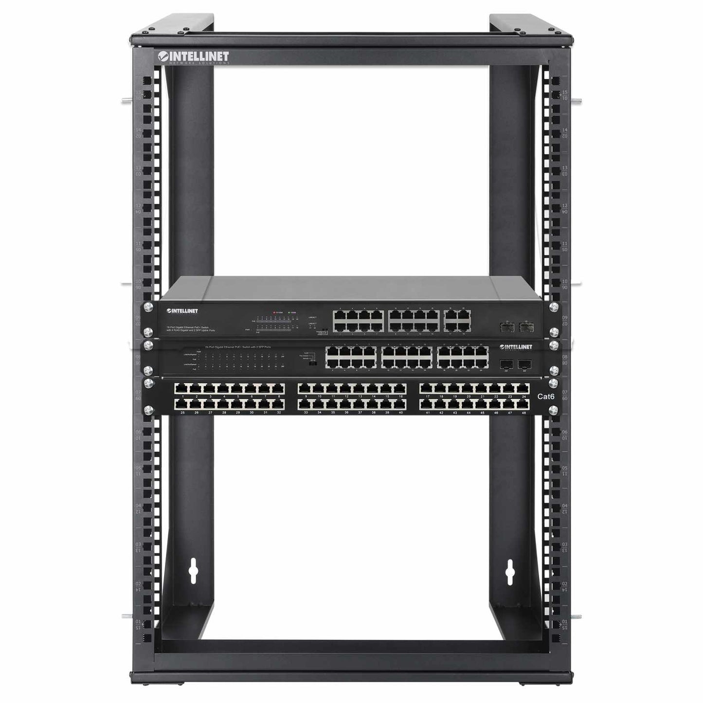 Rack abierto de 19" para montaje en pared, 2 postes, 15U Image 7