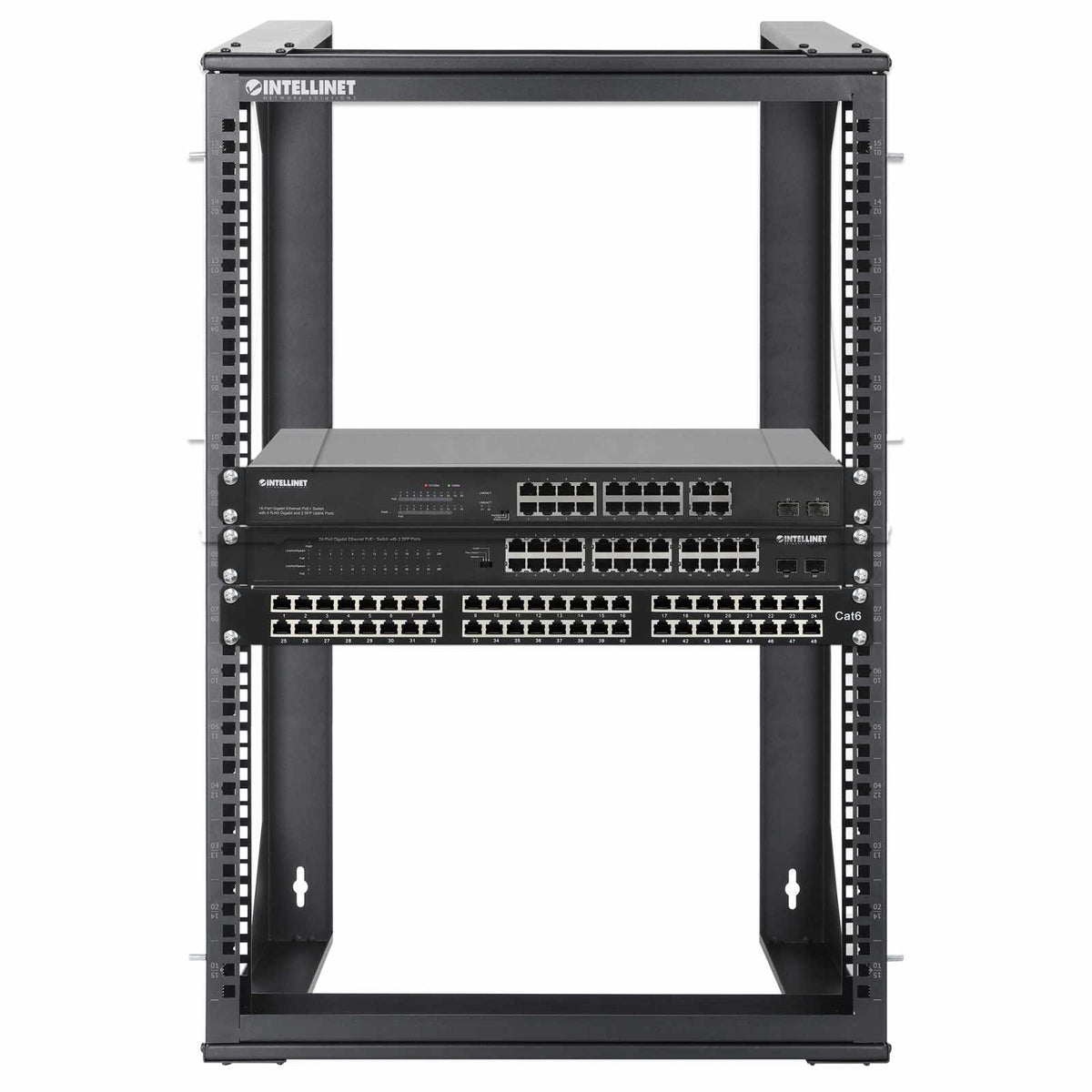 Rack abierto de 19" para montaje en pared, 2 postes, 15U Image 7