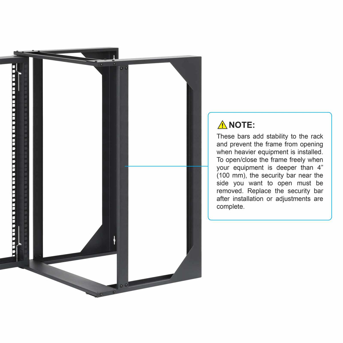Rack abierto de 19" para montaje en pared, 2 postes, 15U Image 8