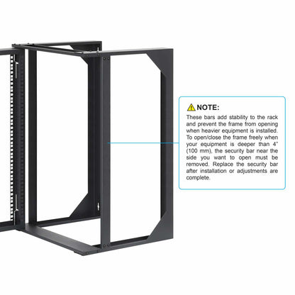 Rack abierto de 19" para montaje en pared, 2 postes, 15U Image 8