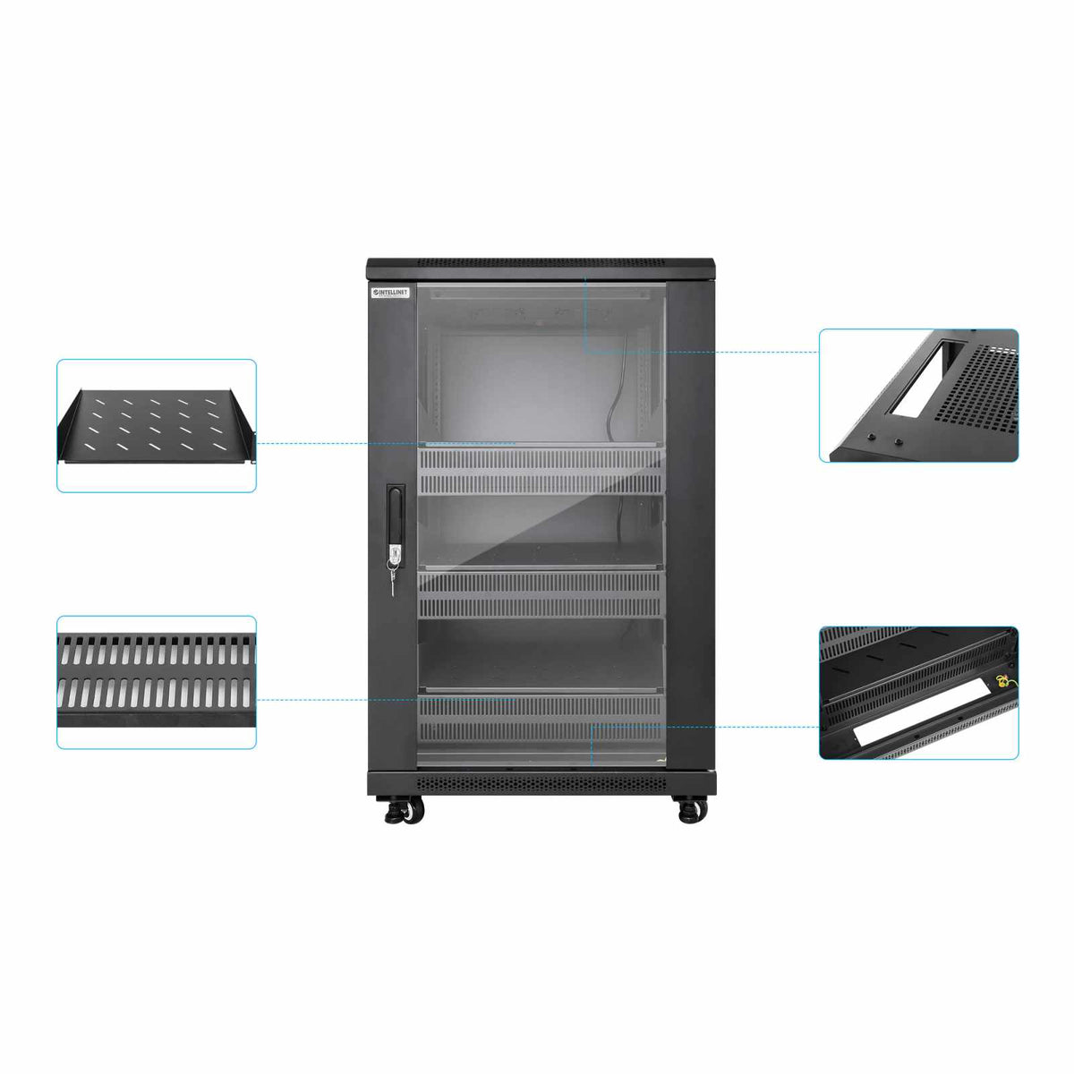 Gabinete 19" Pro Line con extractores de aire, 18U Image 8