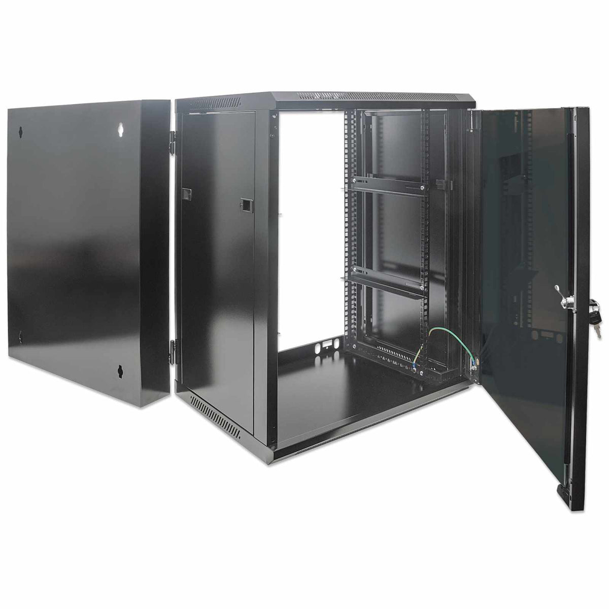 Gabinete mural abatible 19", 15U, Ensamblado Image 7
