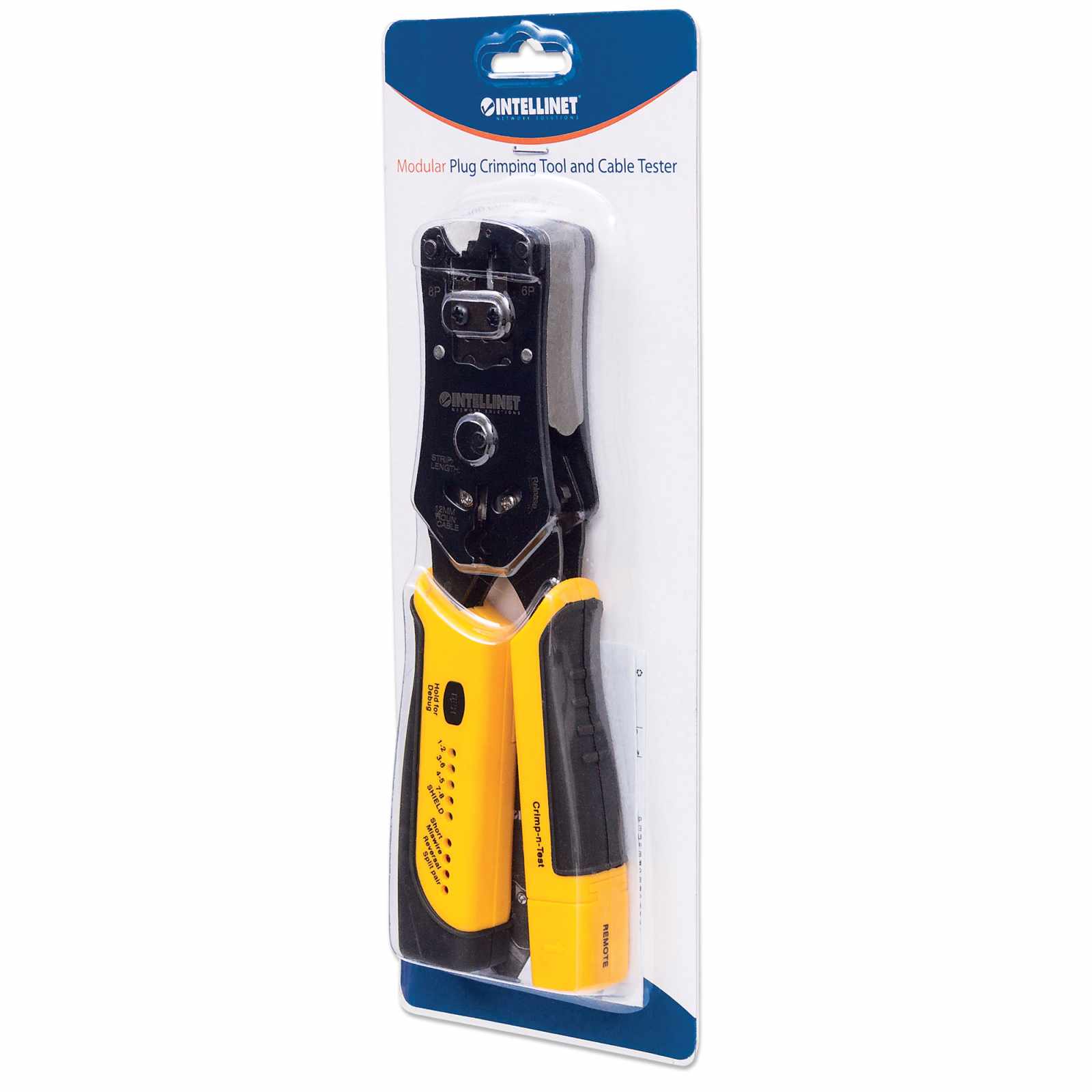 Pinza Crimpeadora Universal de Plugs Modulares y Probador de Cables Packaging Image 2