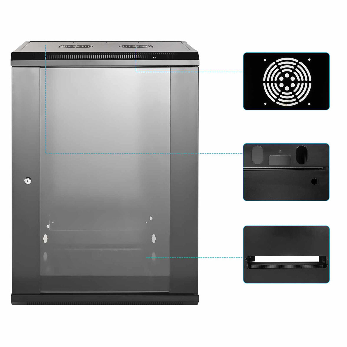 Gabinete mural de 19", 15U, FlatPack Image 6