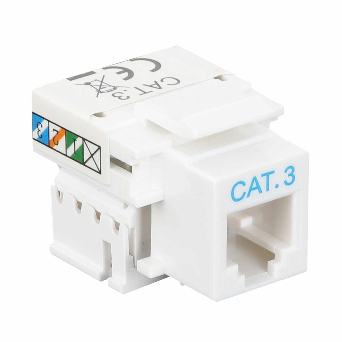 JACK RJ11 RJ12 KEYSTONE DE IMPACTO BLANCO Image 2