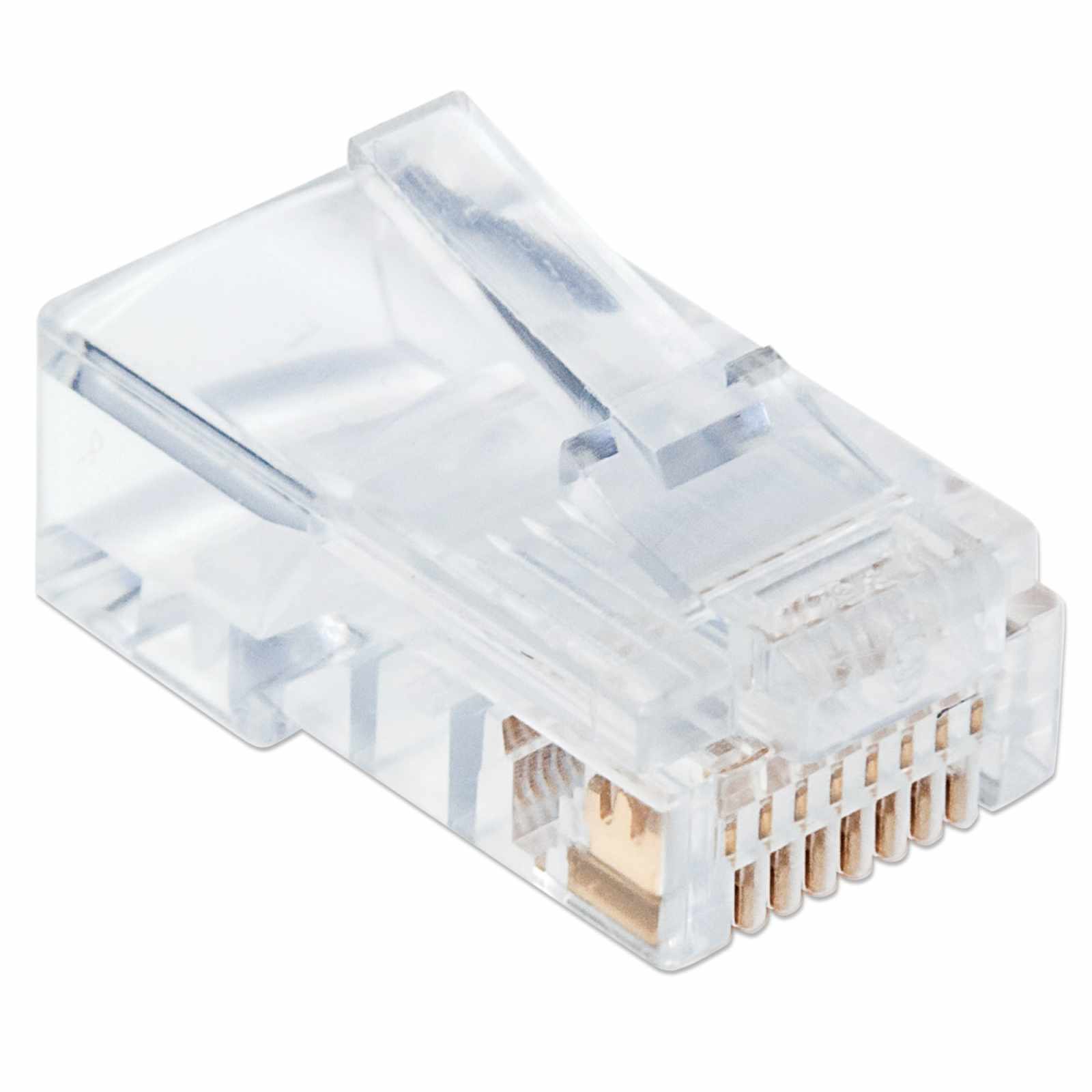 PLUG RJ45 CAT5E SOLIDO UTP BOTE 100 PZAS ORO 50 - MICRAS PRO - Intellinet México