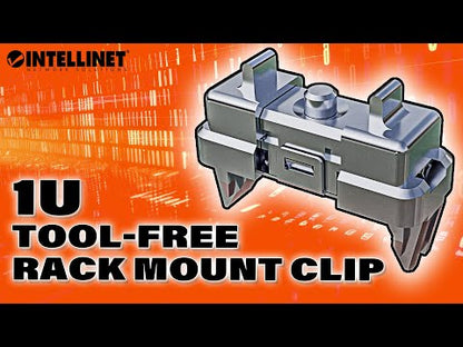 Clip para montaje en rack de 19", 1U, Paquete de 12 pzas