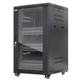 INT 19 18U floor standing, 600x600, black, with fan units Image 1