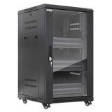 INT 19 18U floor standing, 600x600, black, with fan units Image 2