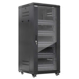 INT 19 27U floor standing, 600x600, black, with fan units Image 2