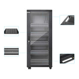 INT 19 27U floor standing, 600x600, black, with fan units Image 8