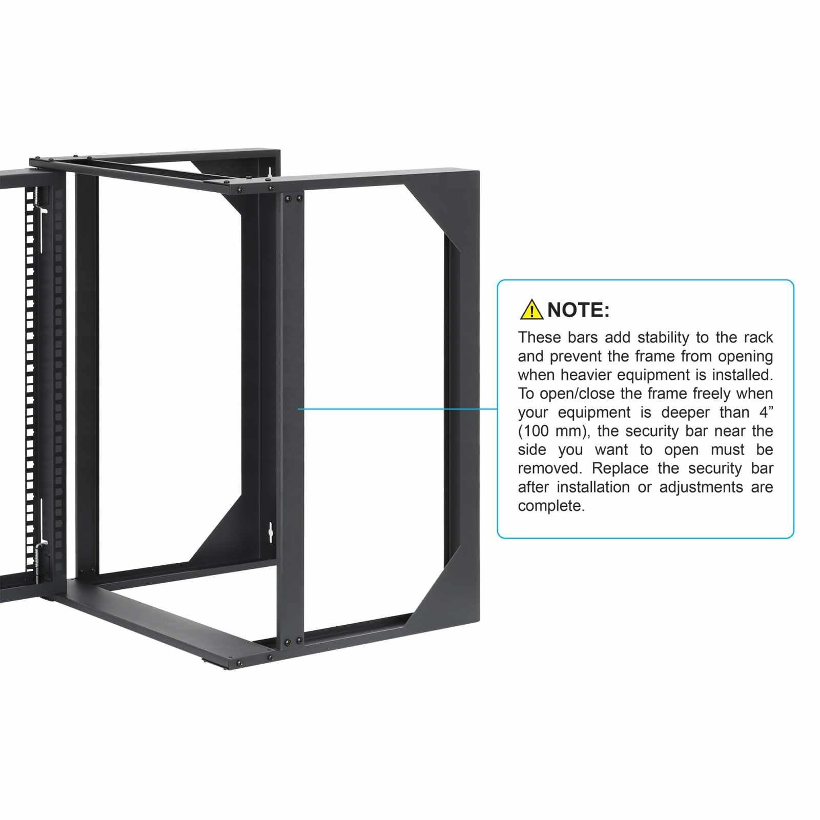 Rack abierto de 19" para montaje en pared, 2 postes, 12U - Intellinet México
