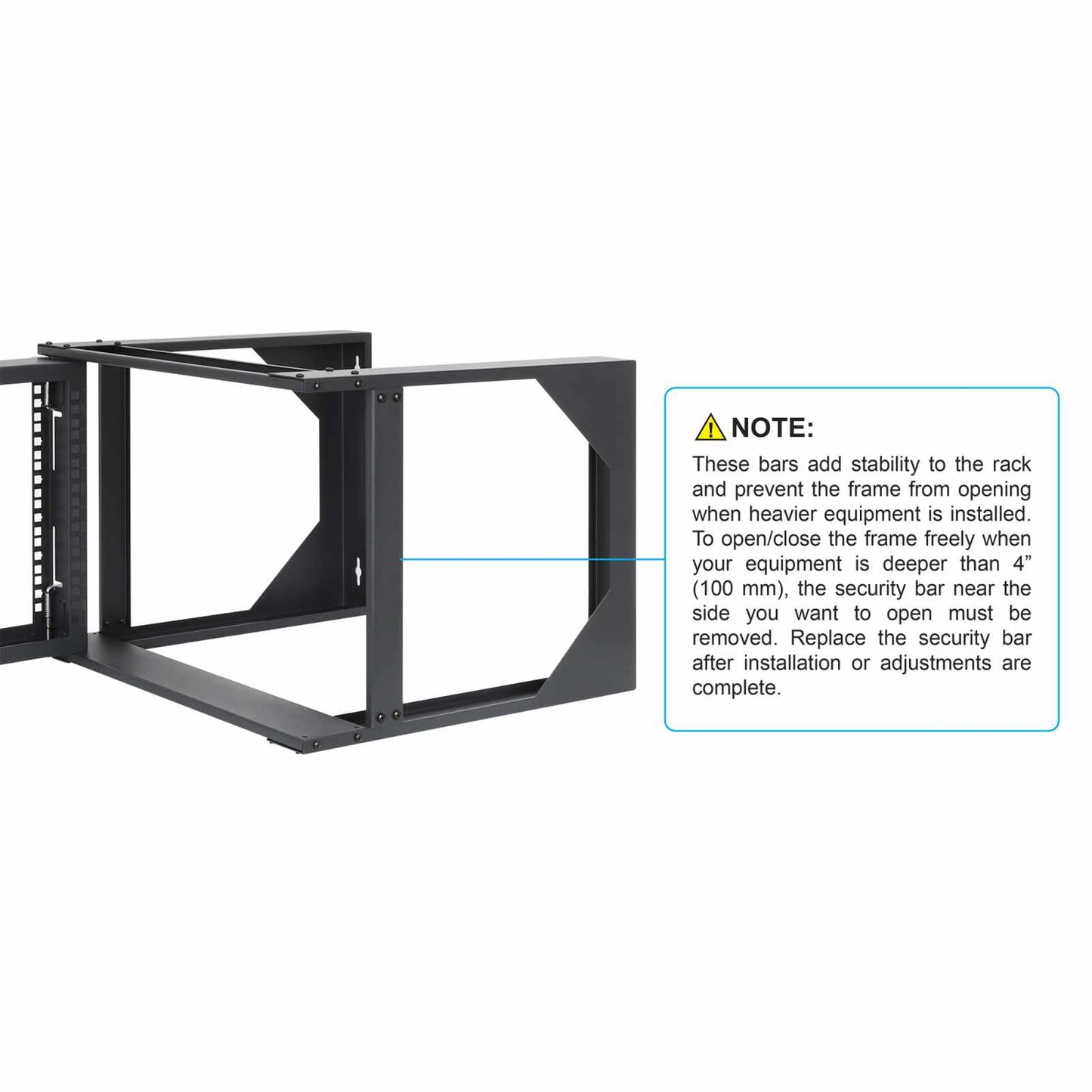 Rack abierto de 19" para montaje en pared, 2 postes, 6U - Intellinet México