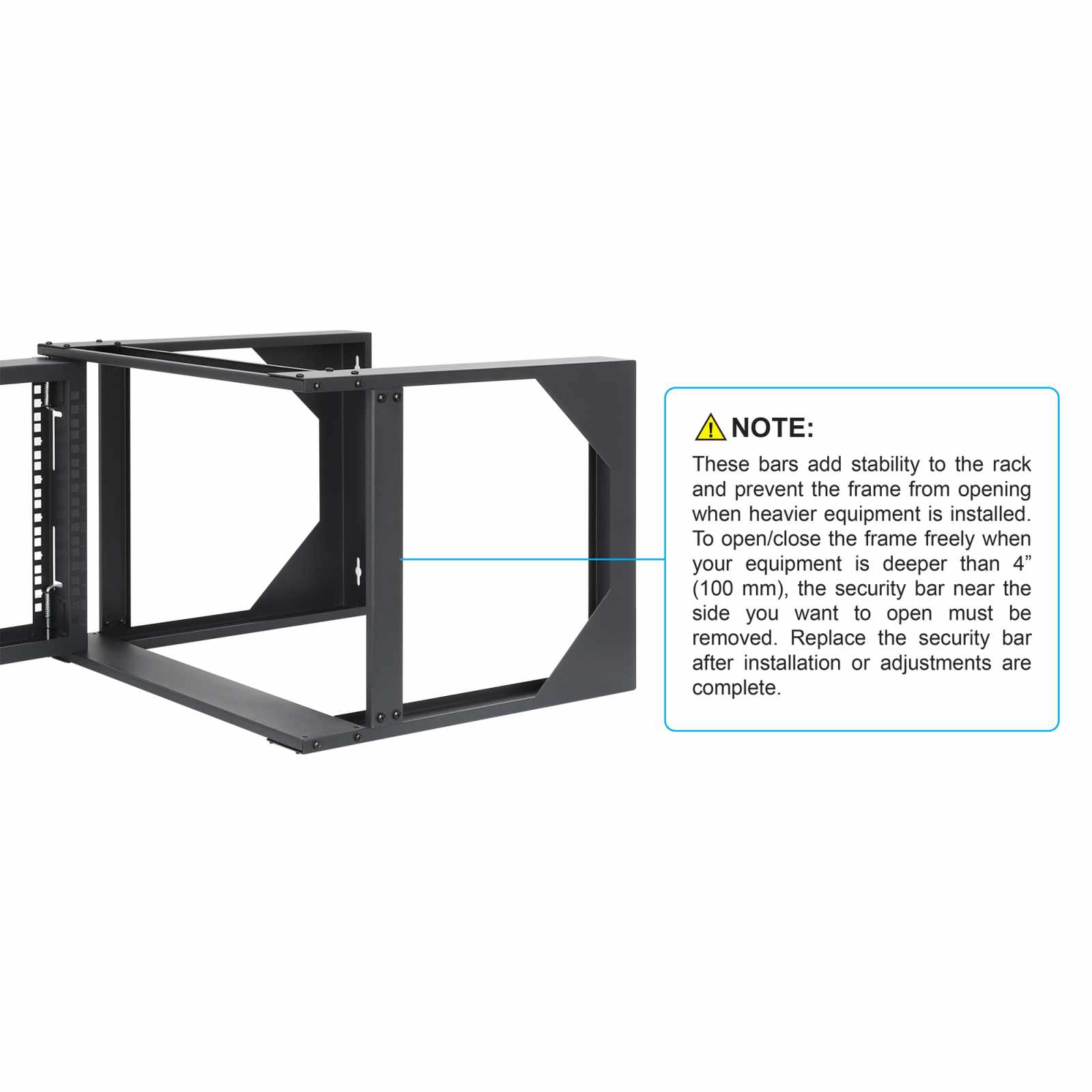 Rack abierto de 19" para montaje en pared, 2 postes, 6U - Intellinet México