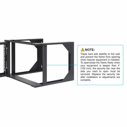 Rack abierto de 19" para montaje en pared, 2 postes, 6U - Intellinet México