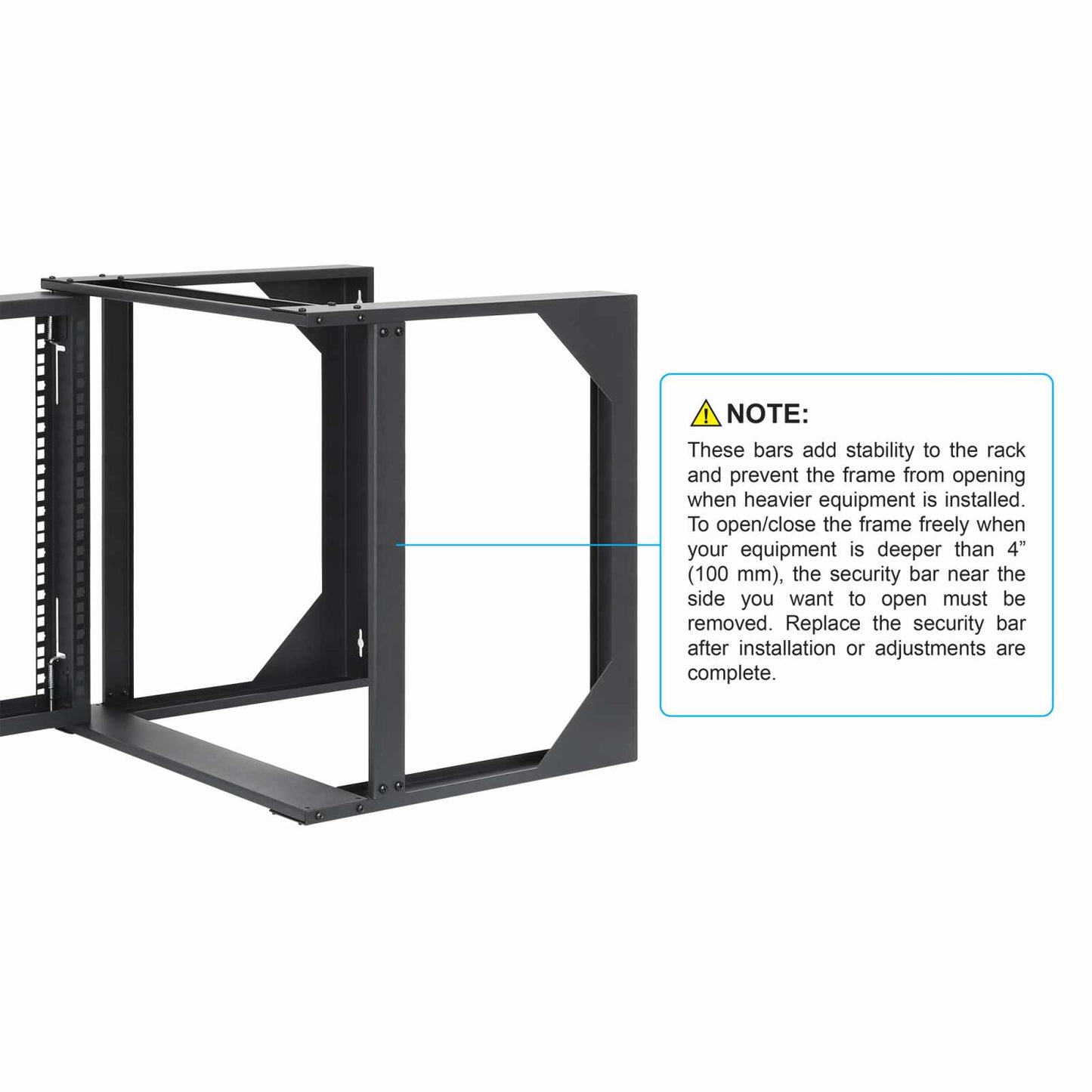 Rack abierto de 19" para montaje en pared, 2 postes, 9U - Intellinet México